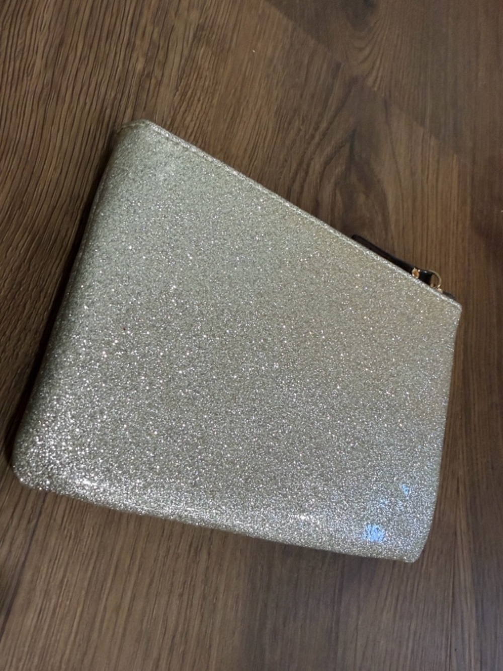 kate spade metallic silver glitter wristlet clutch - Picture 3 of 5